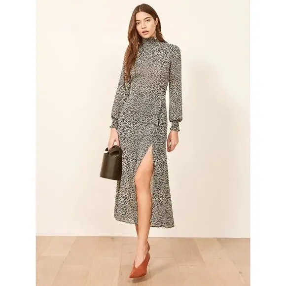 Reformation Georgina Midi Dress Ansel size 4 - Picture 9 of 11